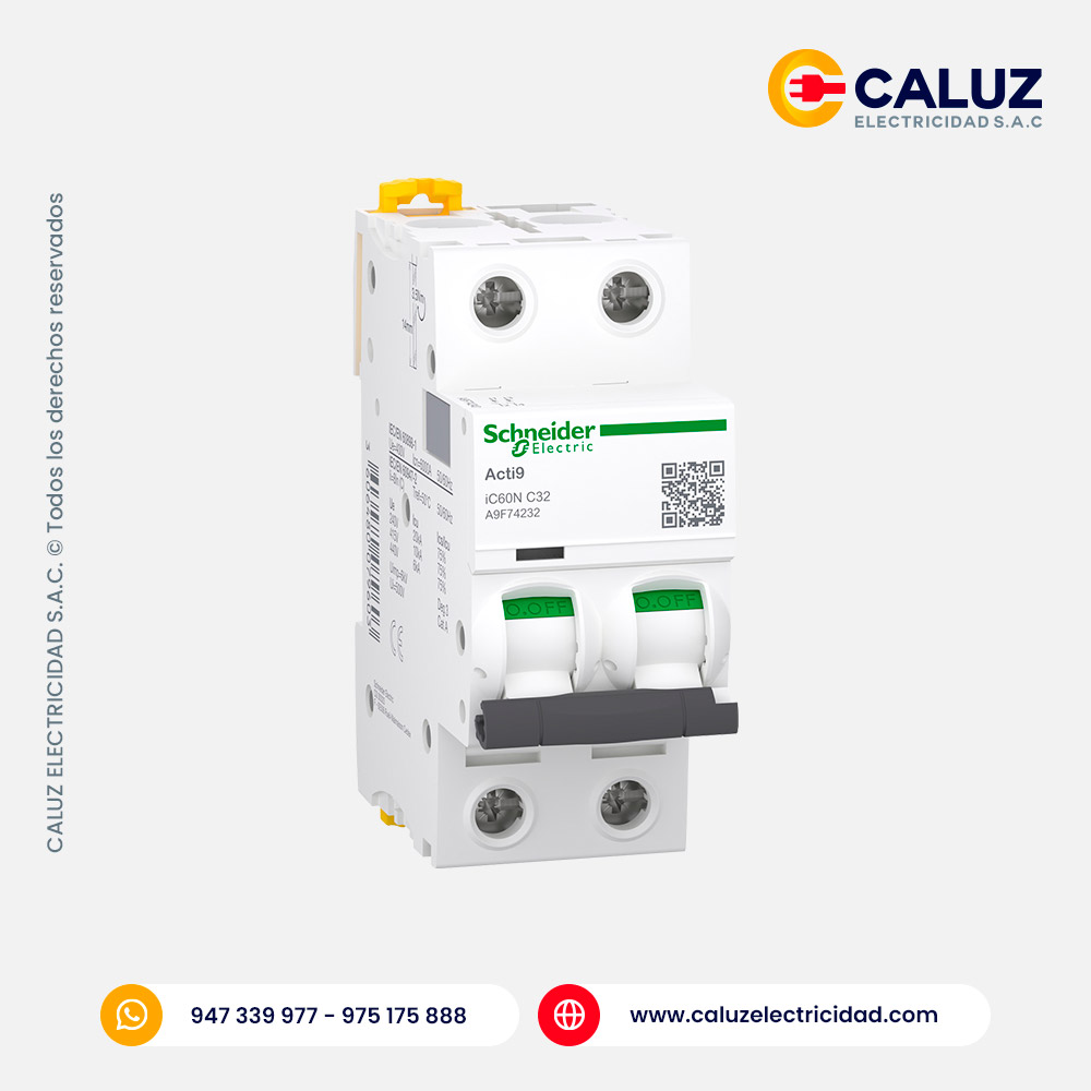 Llave térmica Acti9 iC60N 2P 32A curva C